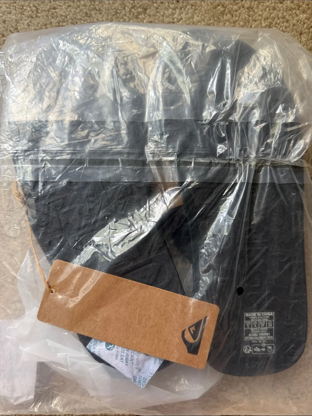 Quiksilver Boys size 5 Molokai Layback Sandals NWT
